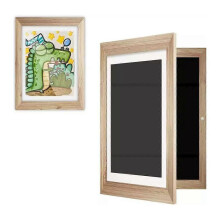 (A4, Wood grain colour) White Rows Childrens Art Frame, Whiterows Kid Picture Storage Frames for Artwork