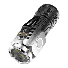 (color02) Three-eyed Strong Light Rechargeable Super Bright Monster Mini Flash Super Portable Lighting Home/camping