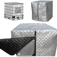 2025 Cover for 1000L IBC tank, Frost-proof, Anti-UV tank cover, IBC tank cover with zipper, 120 x 100 x 116 cm (Silver)