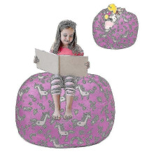 Beautiful Gift Kids Stuffed Animal Storage Bean Bag with Carrying Handle Sturdy Cotton Bean Bag Cover Perfect for Toys And Clothes Kids Gift (32')