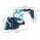 (blue) Hydraulic Mechanical Arm Toy Birthday Gift DIY Assembly Plastic Robot 5