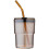 Iced coffee cup with straw and lid, sealable and carry-on 1