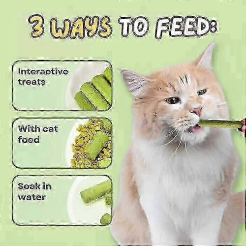 (80pcs) 80PCS Cat Grass Teeth Grinding Stick Snacks Cat Teeth Cleaning Sticks Pet 2