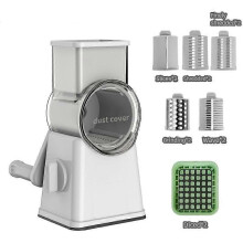 (white) Sustease Cheese Grater,Sustease Rotary Cheese Grater with Handle,Kitchen Graters