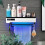 (Button model, 2 in 1) UV Light Sterilizer Toothbrush Holder Cleaner & Automatic Toothpaste Dispenser& towel Sterilizer 2