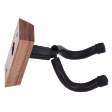 Guitar Wall Mount Hanger Black Walnut Premium Guitar Neck Hook for Safe Storage