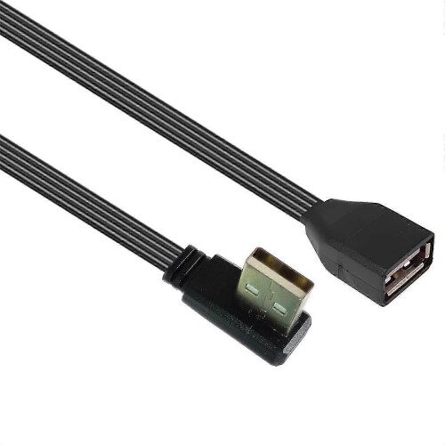 (10cm,Bend right)Versatile USB 2.0 Extension Cable with 90-Degree Head for UK Office and Home Electronics