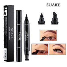 2pcs Black Cat Eyeliner Vamp Pen Stamp Seal Winged Head Waterproof Makeup Eye Liner