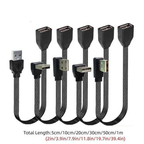 (1m, Bend down) Versatile USB 2.0 Extension Cable with 90-Degree Head for UK Office and Home Electronics 2