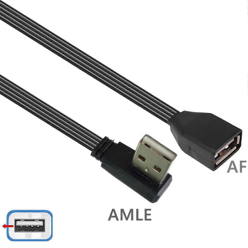 (0.3m,straight head)Versatile USB 2.0 Extension Cable with 90-Degree Head for UK Office and Home Electronics 2