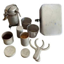 Vintage Camping Coffee Kit with Espresso Maker, Ideal for UK Outdoor Adventures and Travel