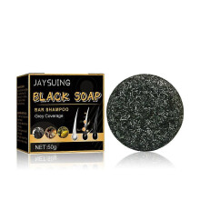 Men's Grey Coverage Bar Shampoo Hair Darkening Black Soap for Grey Hair Cover