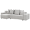 Beliani Corner Sofa Bed LUSPA with Storage Fabric Light Grey Right Hand 8