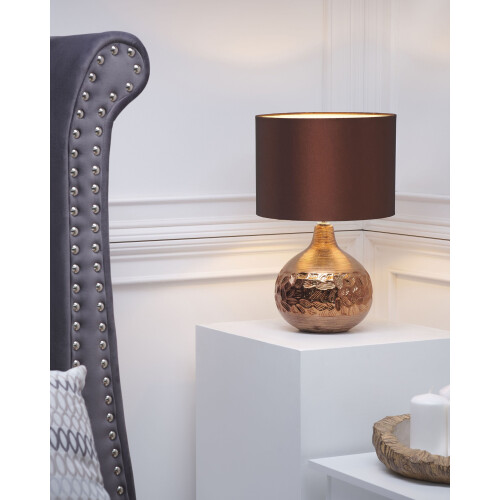 Beliani Table Lamp YAKIMA Porcelain Brown 1
