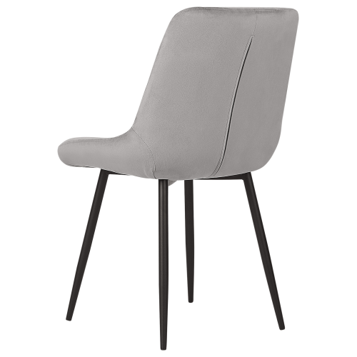 Beliani Set of 2 Dining Chairs MELROSE Velvet Light Grey 1