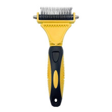 (yellow) Pet Cat Hair Removal Comb Brush Dog Grooming Shedding Tools Puppy Hair Shedding Trimmer Pet Fur Trimming Dematting Deshedd Combs