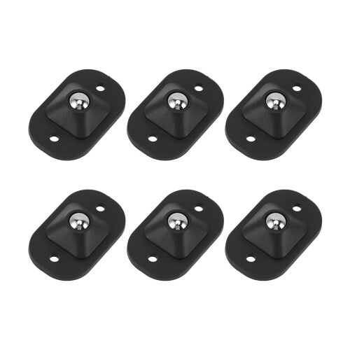 12PCS Self-Adhesive Mini Caster 2.8x4.5cm Black