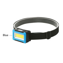 (blue) Mini COB LED Headlight Emergency 3 Switch Modes Waterproof Headlamp Camping Lamp
