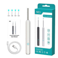 (White) Wireless Smart Visual Ear Cleaner Usb WiFi Otoscope TW1 Ear Wax Removal Tool Set with Camera Ear Endoscope HD 1080P