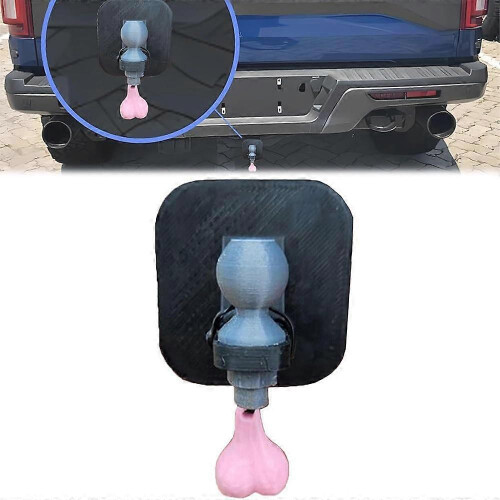 (2pcs) 2024 New 3D Tiny Hitch with Tiny Nuts, 2 x 2-Inch Funny Trailer Hitch Cover 1