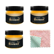 3pcs Beeswax Furniture Care, Polishing, Prevent Crack, Wear-Resistant Wax Furniture Wax