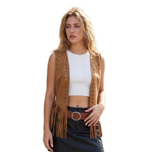 (M, Brown) Gilet sans manches séances photo.