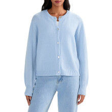 (S, Blue) Pulls boutonnés pour femmes, cardigans en maille légers et unis, vêtements chauds d'automne pour la mode urbaine