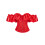 (S, Red) Cóirséad Bustier mBan le Cnaipe, Stíl Ghróidnithe, Ruffled, Gan Strapaí, Barr Caolfheistithe 1