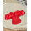 (S, Red) Cóirséad Bustier mBan le Cnaipe, Stíl Ghróidnithe, Ruffled, Gan Strapaí, Barr Caolfheistithe 2