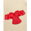 (S, Red) Cóirséad Bustier mBan le Cnaipe, Stíl Ghróidnithe, Ruffled, Gan Strapaí, Barr Caolfheistithe 3