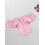 (XS, Pink) Cóirséad Bustier mBan le Cnaipe, Stíl Ghróidnithe, Ruffled, Gan Strapaí, Barr Caolfheistithe 3