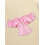 (XS, Pink) Cóirséad Bustier mBan le Cnaipe, Stíl Ghróidnithe, Ruffled, Gan Strapaí, Barr Caolfheistithe 4