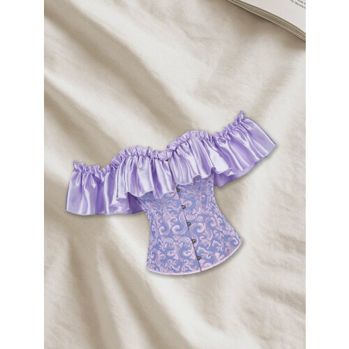 (XS, Purple) Γυναικείο μπουστάκι με εφαρμογή, στράπλες. 2
