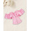 (XS, Pink) Cóirséad Bustier mBan le Cnaipe, Stíl Ghróidnithe, Ruffled, Gan Strapaí, Barr Caolfheistithe 6