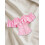 (XS, Pink) Cóirséad Bustier mBan le Cnaipe, Stíl Ghróidnithe, Ruffled, Gan Strapaí, Barr Caolfheistithe 7