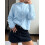 (XL, Sky Blue) Πλεκτή Ζακέτα Γυναικεία με Κουμπιά 3