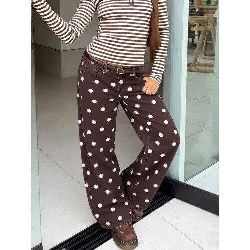 (XL, Reddish Brown) Γυναικεία τζιν παντελόνια, και streetwear 1