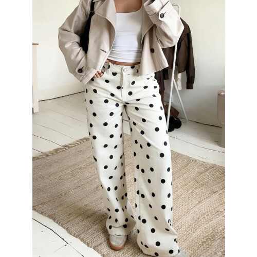 (XL, White) Γυναικεία τζιν παντελόνια, και streetwear 2