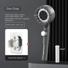 (A04) 3 Modes Shower Head High Pressure Showerhead One-Key Stop Water Massage Shower Head With Filter Element Bathroom Accessories
