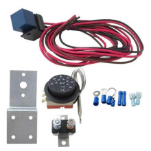 Dial-Adjustable Electric Radiator Thermostat with Cooling Fan and Water Coolant Hose Kit for Home Heating