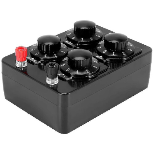 Adjustable Resistance Box with 09999 Range, 1-Step Control for Laboratory and Circuit Testing