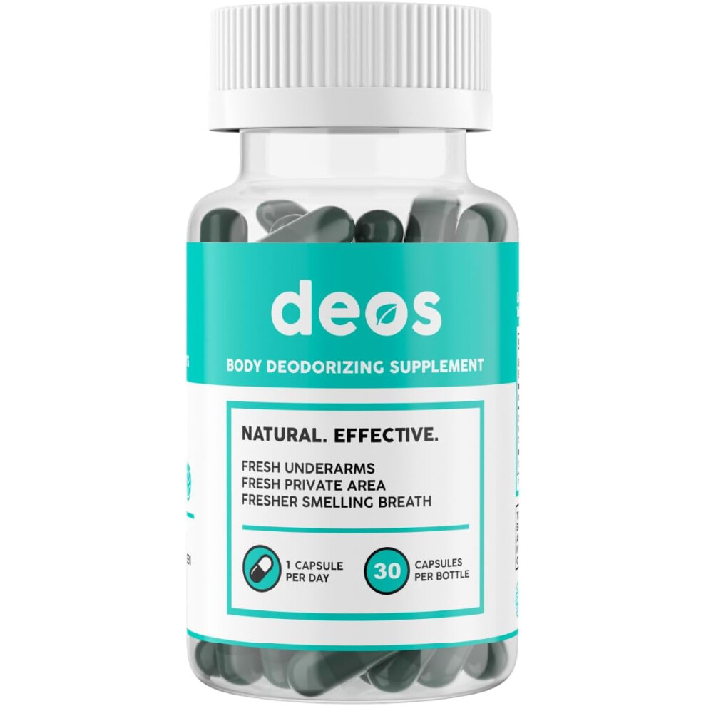 Leatpharkee 30 Capsules Natural Odor Control Chlorophyll Pills Body Deodorizing Supplement Internal Deodorant