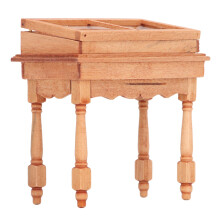 Dollhouse Cabinet 1/12, Wood color, 8.2x4x8 cm