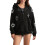 (XL, Black) Γυναικείο Φούτερ με Casual Jacket 1