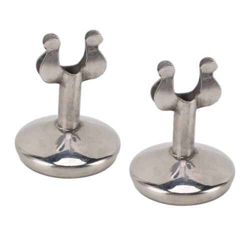 2Pcs M Type SS Table Number Stands Round 40-46g