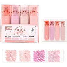 (A Rose Nebula) Shimmer Markers Set, Glitter Markers Flexible Nebula Color Glitter Highlighter