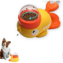 Duck-Shaped Dog Slow Feeder Toy - Interactive Pet Food Dispenser for Fun and Enrichment