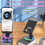 (gray) Bluetooth Audio Power Phone Holder, Phone Stand with Bluetooth Speaker Foldable 4