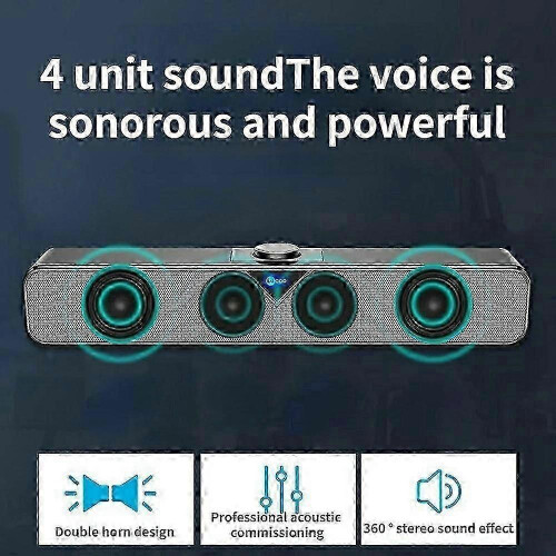 Lenovo Lecoo DS102 USB Wired Soundbar Speaker with Volume Control for Desktop Computers 1