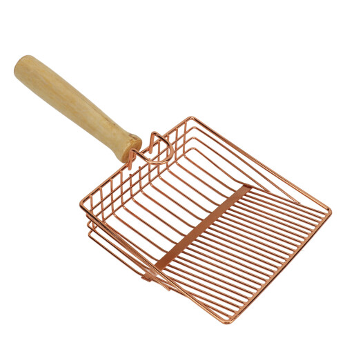 Cat Litter Scoop, Long Wooden Handle, Hanging Hook